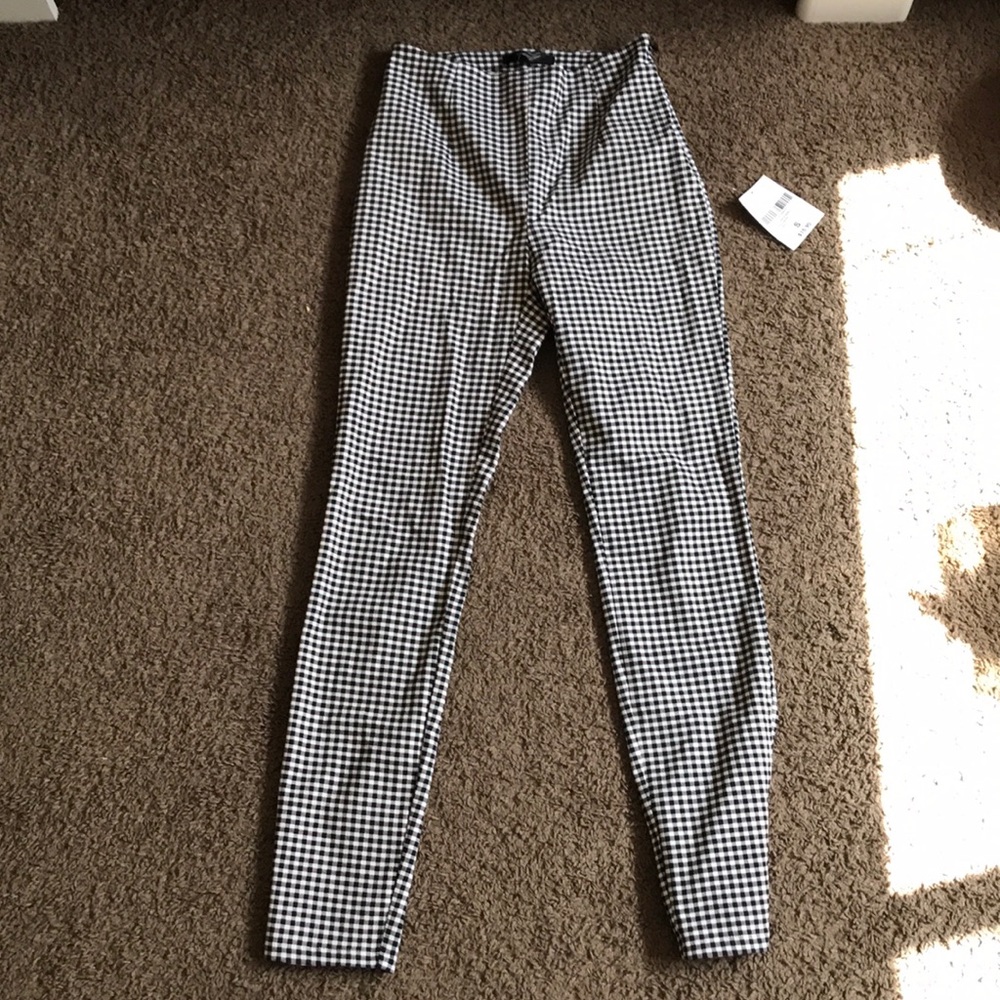 Gingham highwaist pants
